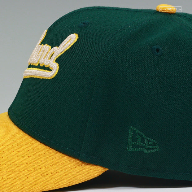 OAKLAND ATHLETICS 1989 WORLD SERIES BATTLE OF THE BAY CHAIN STITCHED NEW ERA FITTED CAP