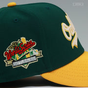 OAKLAND ATHLETICS 1989 WORLD SERIES BATTLE OF THE BAY CHAIN STITCHED NEW ERA FITTED CAP