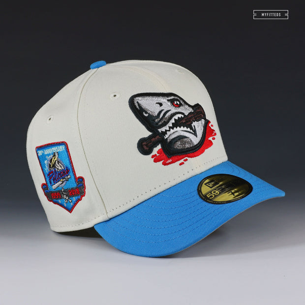 MYRTLE BEACH PELICANS 20TH ANNIVERSARY JAWS INSPIRED NEW ERA FITTED HAT