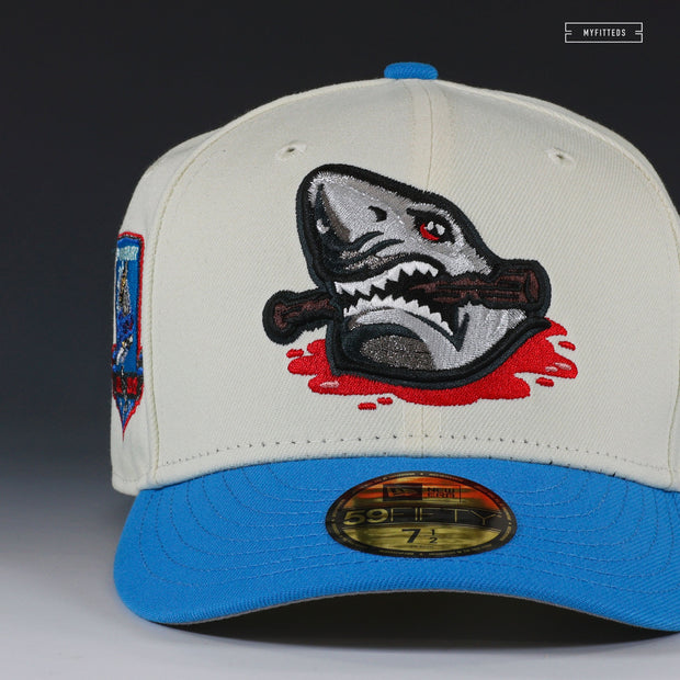 MYRTLE BEACH PELICANS 20TH ANNIVERSARY JAWS INSPIRED NEW ERA FITTED HAT