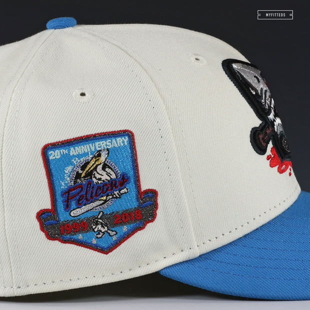 MYRTLE BEACH PELICANS 20TH ANNIVERSARY JAWS INSPIRED NEW ERA FITTED HAT