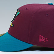 ANAHEIM MIGHTY DUCKS 30TH ANNIVERSARY DARK AUBERGINE TIDAL WAVE NEW ERA CAP