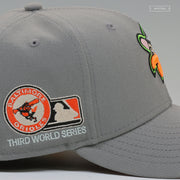 BALTIMORE ORIOLES THIRD WORLD SERIES MORNING GLORY BLUSH NEW ERA FITTED CAP