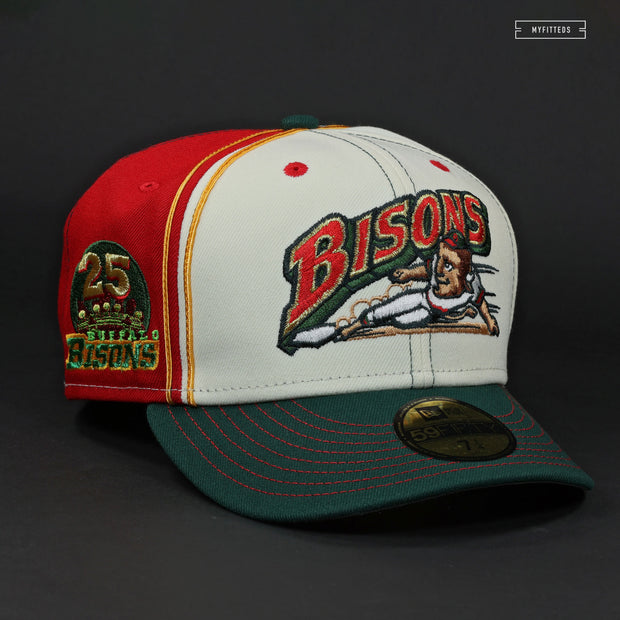 BUFFALO BISONS 25TH ANNIVERSARY 90'S JERSEY INSPIRED NEW ERA FITTED CAP
