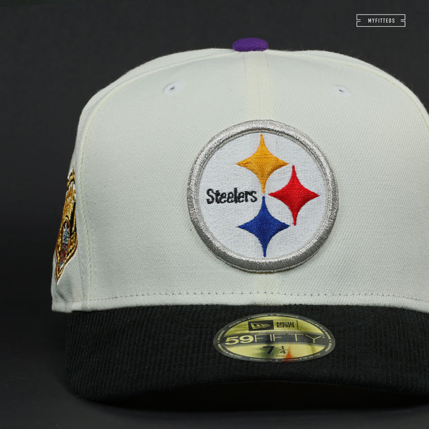 PITTSBURGH STEELERS 2003 NFL DRAFT OFF WHITE TROY NEW ERA FITTED CAP
