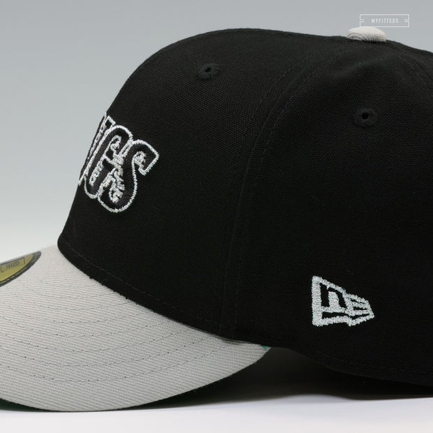 LOS ANGELES KINGS HOCKEY MASK AND CROSSED HOCKEY STICKS WORDMARK NEW ERA FITTED CAP