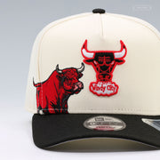 CHICAGO BULLS RAGING BULL OFF WHITE NBA HARDWOOD CLASSICS 9FIFTY A-FRAME NEW ERA SNAPBACK