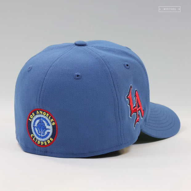 LOS ANGELES CLIPPERS VINTAGE WEATHERED LOOK OLDE ENGLISH NEW ERA FITTED CAP