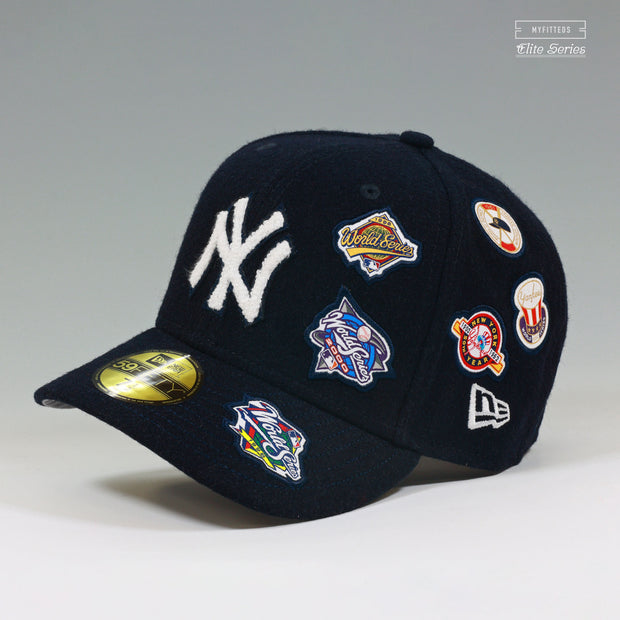 NEW YORK YANKEES WORLD SERIES AND MILESTONES VARSITY JACKET ELITE SERIES NEW ERA CAP