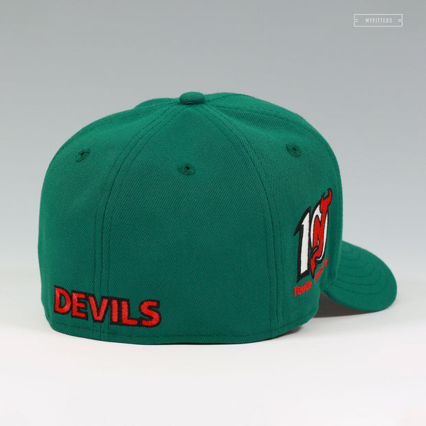 NEW JERSEY DEVILS 10TH ANNIVERSARY EMERALD GREEN NEW ERA FITTED CAP