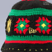NEW YORK YANKEES RASTA FLORAL HAND KNIT ELITE SERIES NEW ERA BUCKET HAT