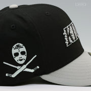 LOS ANGELES KINGS HOCKEY MASK AND CROSSED HOCKEY STICKS WORDMARK NEW ERA FITTED CAP