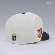 FLORIDA PANTHERS TWENTIETH ANNIVERSARY OFF WHITE RETRO NEW ERA FITTED CAP