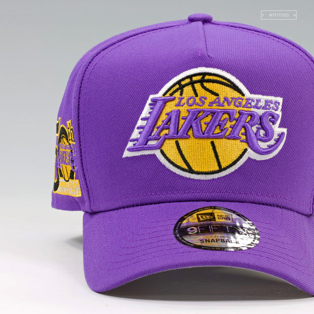 LOS ANGELES LAKERS 50TH ANNIVERSARY HWC 9FIFTY A-FRAME NEW ERA SNAPBACK HAT