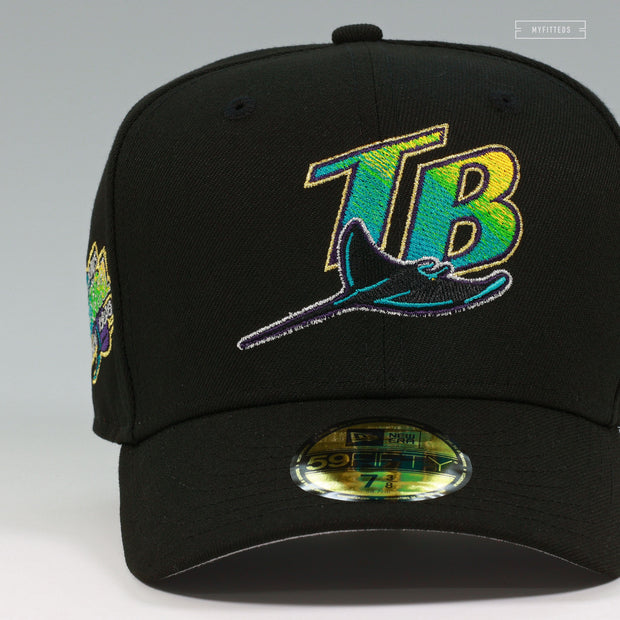 TAMPA BAY DEVIL RAYS 1998 INAUGURAL SEASON GILDED TB GAME NEW ERA FITTED CAP