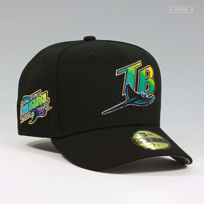 TAMPA BAY DEVIL RAYS 1998 INAUGURAL SEASON GILDED TB GAME NEW ERA FITTED CAP