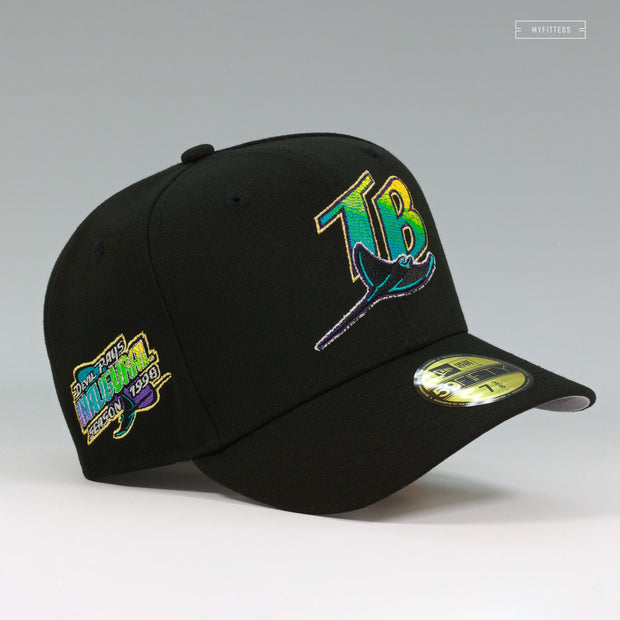 TAMPA BAY DEVIL RAYS 1998 INAUGURAL SEASON GILDED TB GAME NEW ERA FITTED CAP