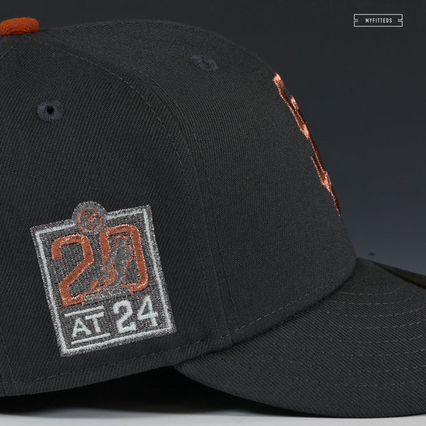 SAN FRANCISCO GIANTS 20 AT 24 WEATHERED LOOK GAME NEW ERA FITTED CAP