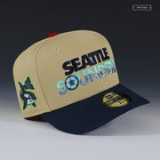 SEATTLE SOUNDERS RETRO PROFESSIONAL SOCCER KRAKEN COLORS NEW ERA FITTED CAP