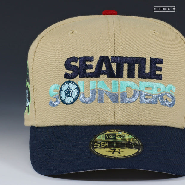 SEATTLE SOUNDERS RETRO PROFESSIONAL SOCCER KRAKEN COLORS NEW ERA FITTED CAP