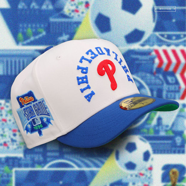 PHILADELPHIA PHILLIES 1996 MLB ALL-STAR GAME 2026 FIFA™ WORLD CUP™ POSTER INSPIRED NEW ERA CAP