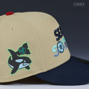 SEATTLE SOUNDERS RETRO PROFESSIONAL SOCCER KRAKEN COLORS NEW ERA FITTED CAP