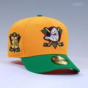 ANAHEIM MIGHTY DUCKS 30TH ANNIVERSARY DISTRICT 5 MARIGOLD NEW ERA FITTED CAP