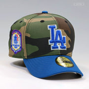 LOS ANGELES DODGERS 1984 OLYMPIC BASEBALL DODGER STADIUM WOODLAND CAMO NEW ERA FITTED CAP