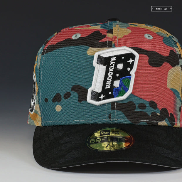 BROOKLYN NETS 10TH ANNIVERSARY BILLIONAIRE BOYS CLUB INSPIRED CAMO NEW ERA FITTED CAP