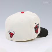 CHICAGO BULLS BENNY THE BULL OFF WHITE JET BLACK MASCOT NEW ERA FITTED CAP