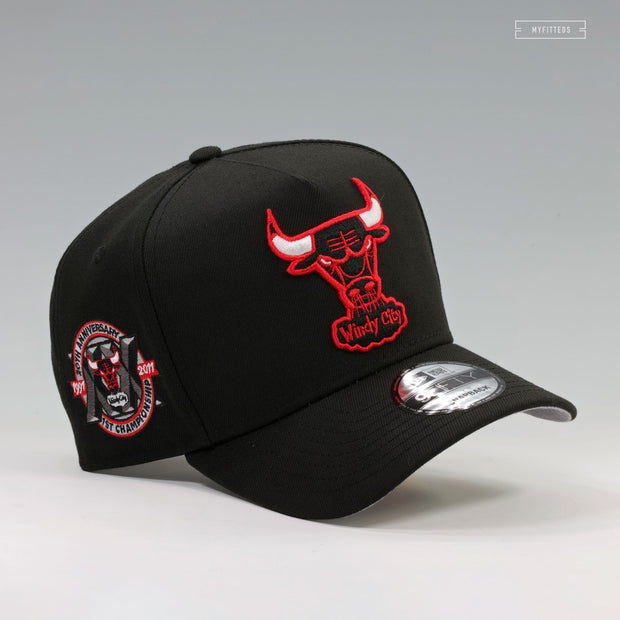 CHICAGO BULLS 1991-2011 FIRST CHAMPIONSHIP 20TH ANNIVERSARY 9FIFTY A-FRAME NEW ERA SNAPBACK