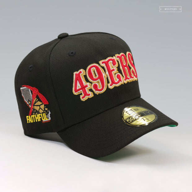 SAN FRANCISCO 49ERS THE 49ER FAITHFUL CLASSIC JET BLACK NEW ERA FITTED CAP