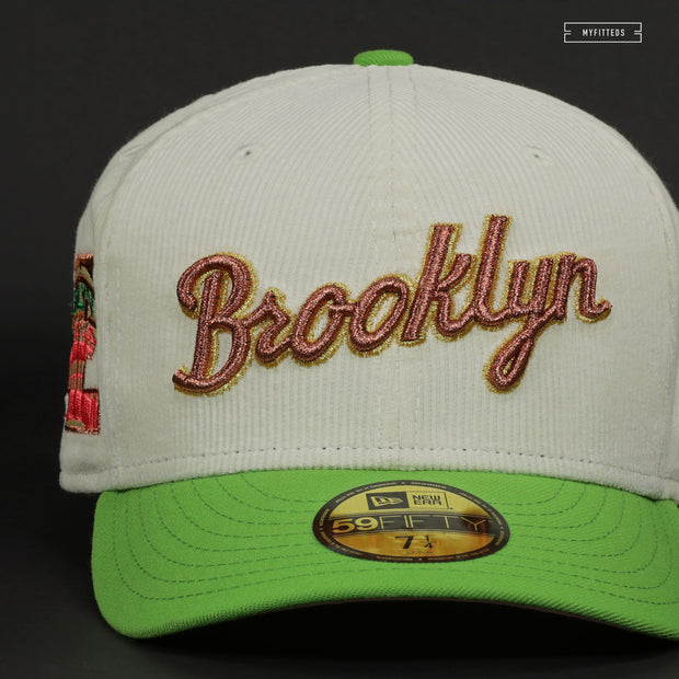BROOKLYN CYCLONES #42 J ROBINSON PISTACHIO AND STRAWBERRY NEW ERA FITTED CAP