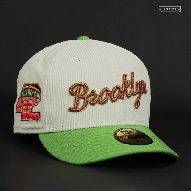 BROOKLYN CYCLONES #42 J ROBINSON PISTACHIO AND STRAWBERRY NEW ERA FITTED CAP