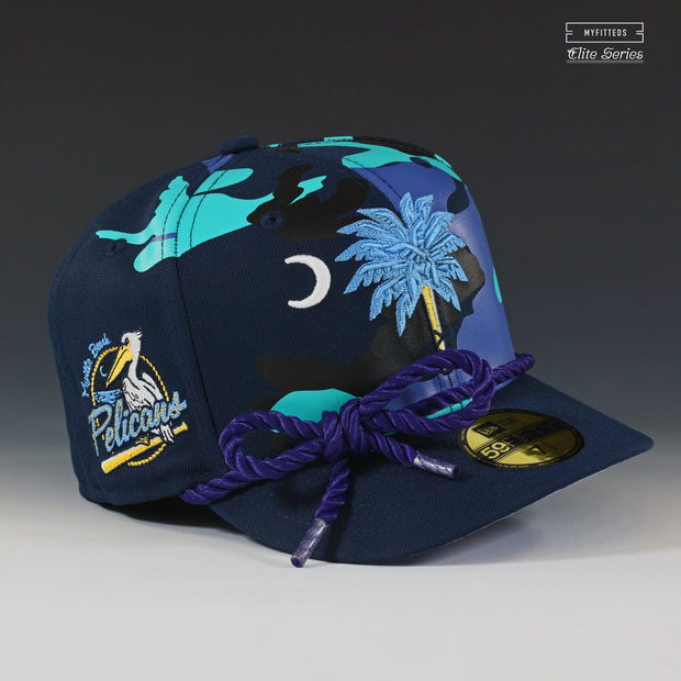 MYRTLE BEACH PELICANS ELITE SERIES BANPRESTO SASUKE ANIME 20TH ANNIVERSARY NEW ERA FITTED CAP