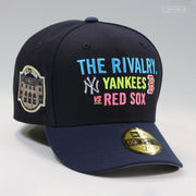 THE RIVALRY NEW YORK YANKEES VS BOSTON RED SOX YANKEE STADIUM FENWAY PARK NEW ERA CAP