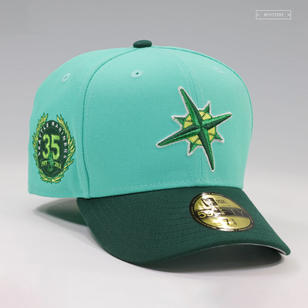 SEATTLE MARINERS 35TH ANNIVERSARY 2026 FIFA™ WORLD CUP™ POSTER INSPIRED NEW ERA FITTED CAP