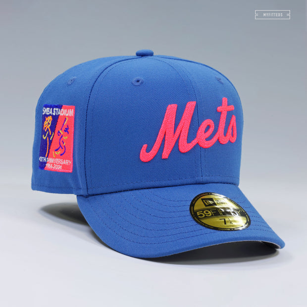 NEW YORK METS SHEA STADIUM 40TH ANNIVERSARY ULTRAMARINE AM 180 INSPIRED NEW ERA CAP