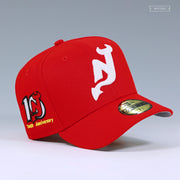 NEW JERSEY DEVILS 10TH ANNIVERSARY SCARLET GLOW IN THE DARK NEW ERA FITTED CAP