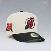 NEW JERSEY DEVILS 30TH ANNIVERSARY GRADATED OFF WHITE NEW ERA FITTED CAP