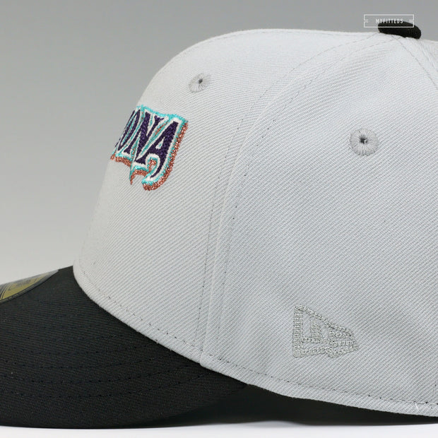 ARIZONA DIAMONDBACKS DROP NEEDLE CHAIN STITCH ROAD JERSEY NEW ERA FITTED CAP