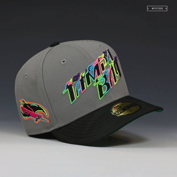 TAMPA BAY RAYS CITY CONNECT BLACK LIGHT INSPIRED NEW ERA FITTED CAP