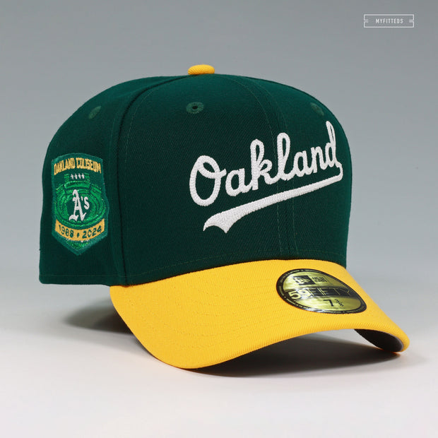 OAKLAND ATHLETICS OAKLAND COLISEUM 1968-2024 HOME COLORWAY NEW ERA FITTED CAP