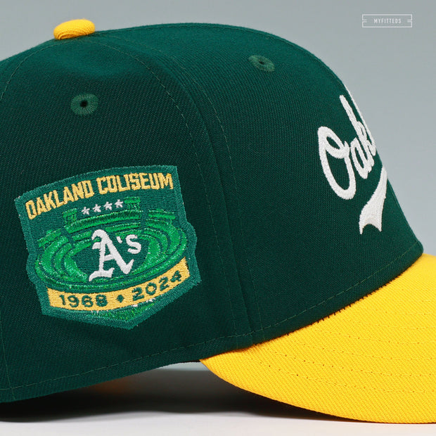 OAKLAND ATHLETICS OAKLAND COLISEUM 1968-2024 HOME COLORWAY NEW ERA FITTED CAP