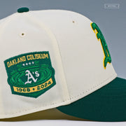 OAKLAND ATHLETICS OAKLAND COLISEUM 1968-2024 OFF WHITE NEW ERA FITTED CAP