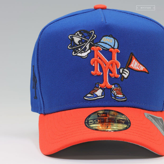 NEW YORK METS AMAZIN' ANIMATED QUEENS, NY NEW ERA A-FRAME 59FIFTY FITTED CAP