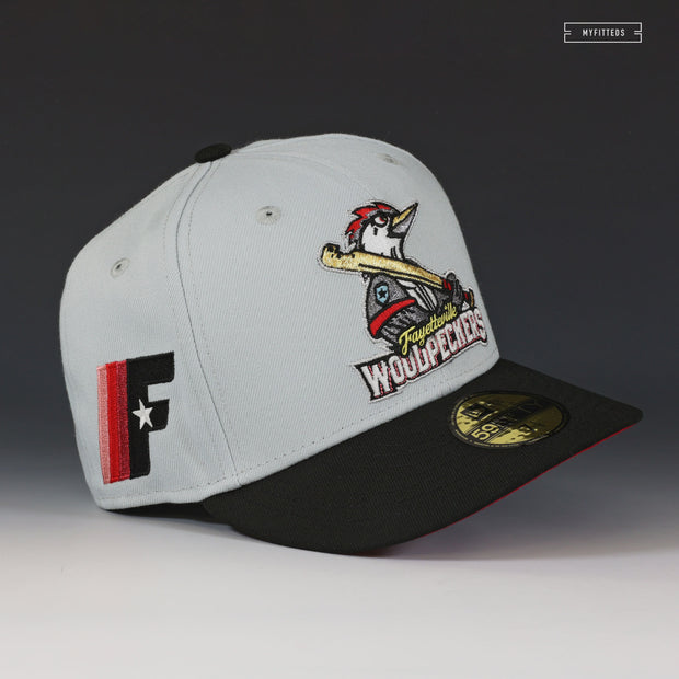 FAYETTEVILLE WOODPECKERS TEAM COLORS WITH A TWIST GITD NEW ERA FITTED CAP