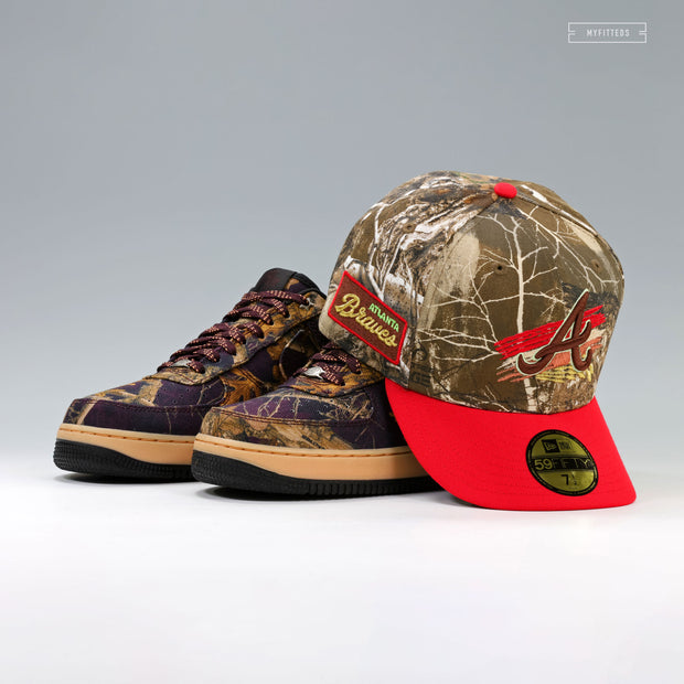 ATLANTA BRAVES SPEEDWAY CLASSIC REALTREE EDGE™ SCARLET NEW ERA FITTED CAP