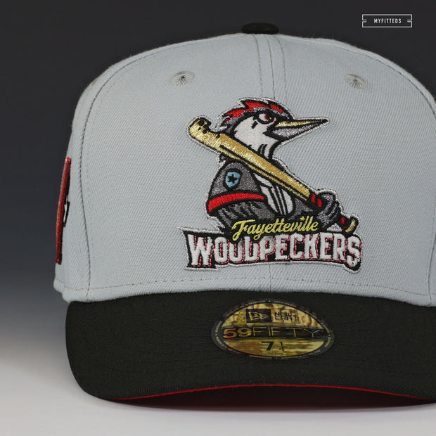 FAYETTEVILLE WOODPECKERS TEAM COLORS WITH A TWIST GITD NEW ERA FITTED CAP