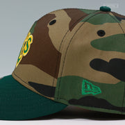 OAKLAND ATHLETICS 1987 MLB ALL-STAR GAME WOODLAND. CAMO GRADATED NEW ERA FITTED CAP